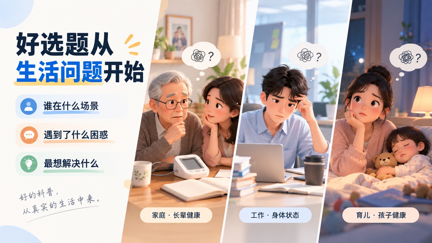 课程中的生活场景选题示意