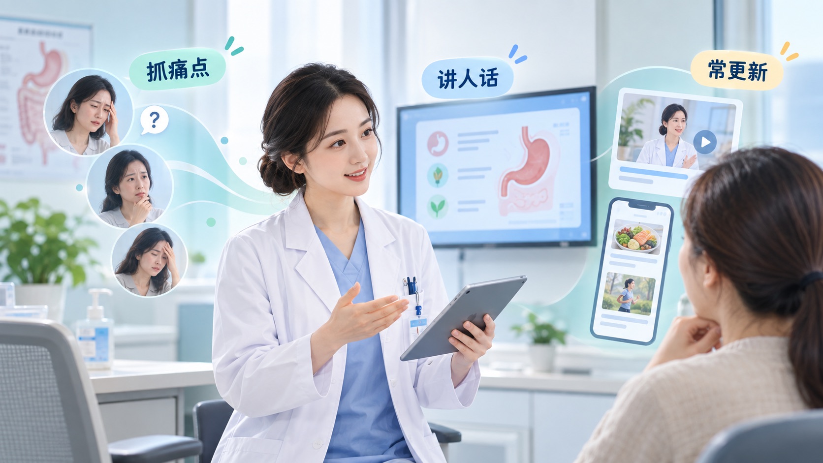医生向患者讲解医学知识